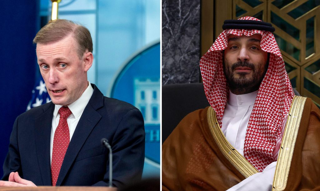 Saudi crown prince and US national adviser meet up to discuss an almost finalized draft