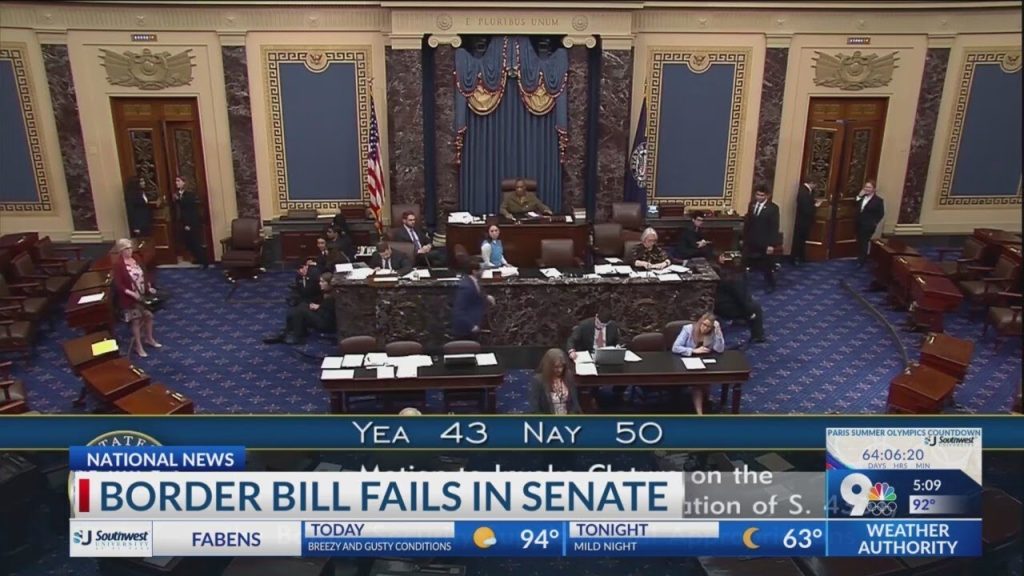 Senate down the border bill for the second time